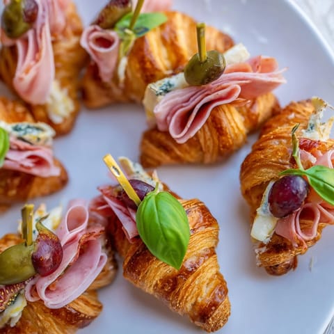 Croissant Charcuterie Board Bites