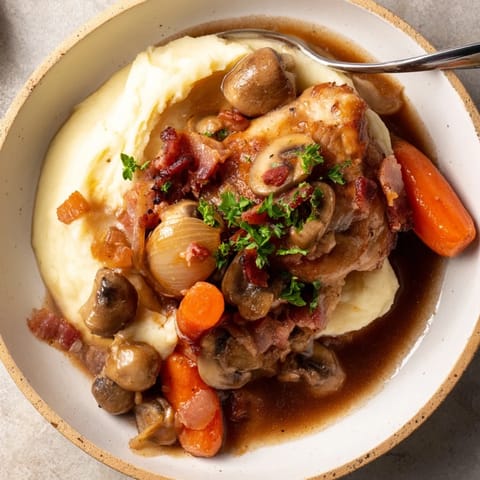 Coq au Vin Style Poulet