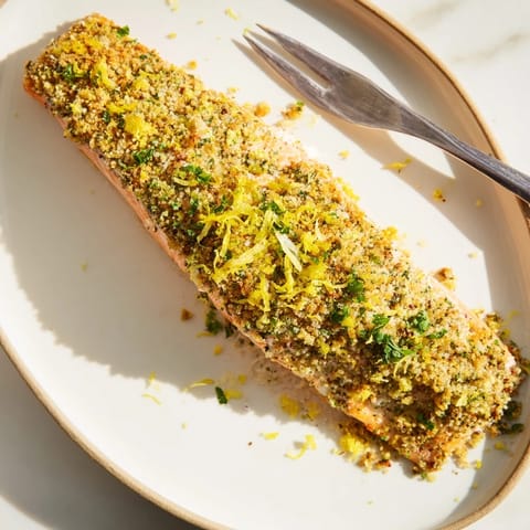 Saumon croûte provençale citron