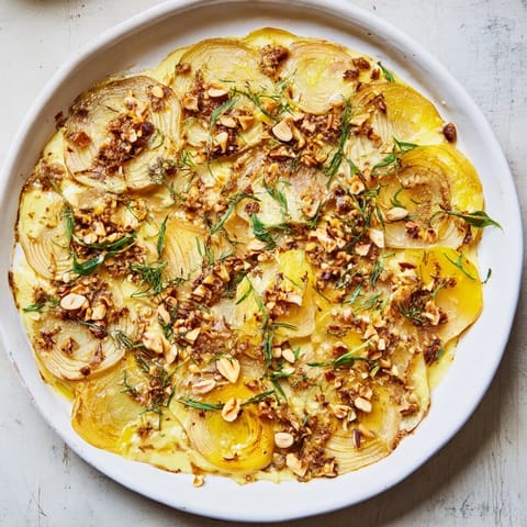 Sunchoke Gratin Tarragon Hazelnut