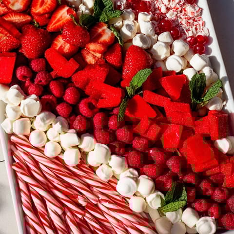 Candy Cane Striped Platter