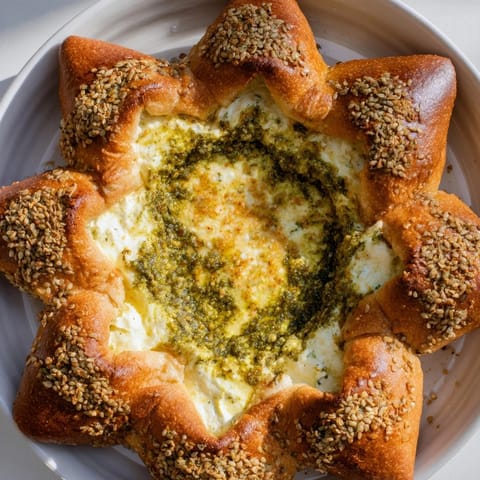 Star Pesto Dip Cracker Edges