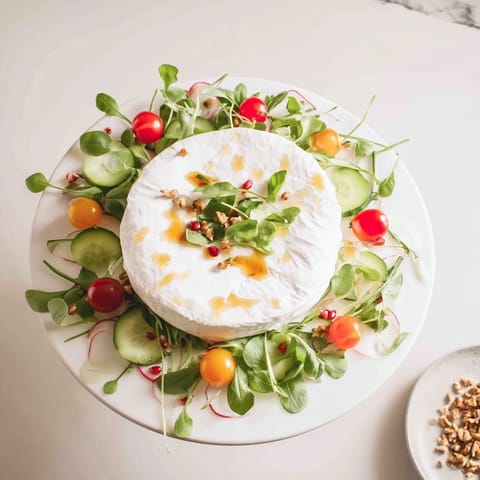 This visually stunning Zenith Point salad features an elegant arrangement for a delicious meal.