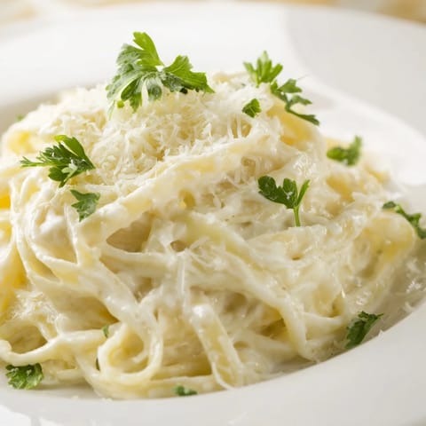Pasta Alfredo cottage cheese