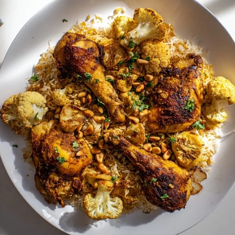 Maklouba poulet riz épicé