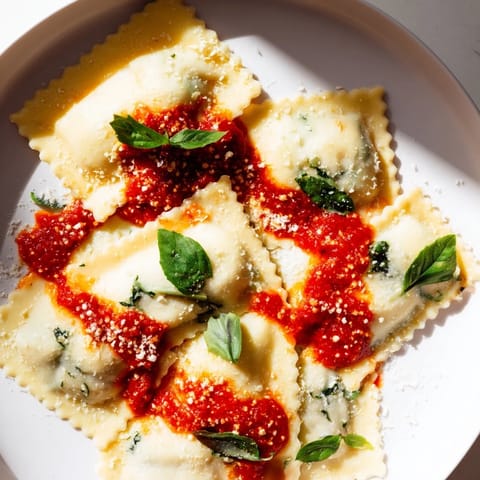 Spinach Ricotta Filled Ravioli