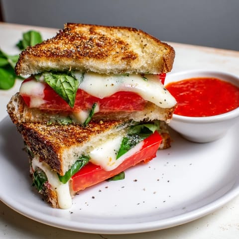 Caprese grilled cheese dippers