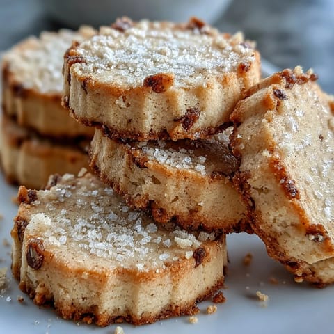 Délicieux biscuits Hojicha Shortbread présentés avec une boisson chaude, parfaits pour un goûter apaisant.