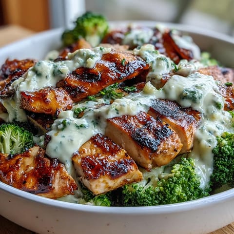 Poulet grillé et brocoli dans une sauce à l'ail et parmesan, repas keto savoureux pour dîner rapide.