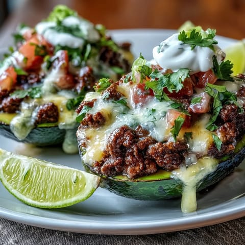 Keto avocats fourrés taco
