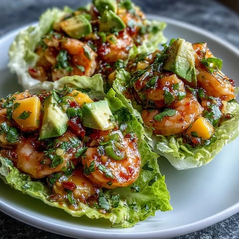 Crevettes mango salsa légères