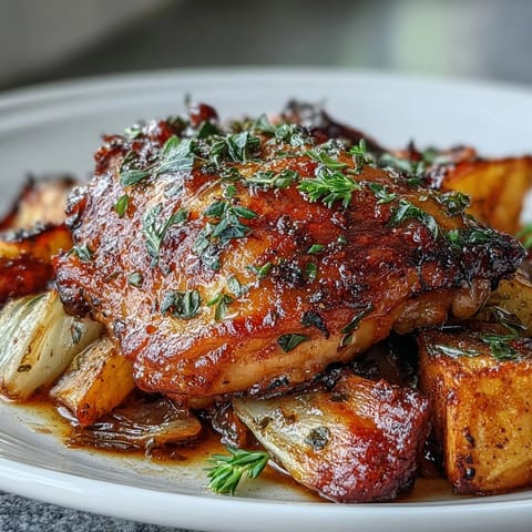 Poulet rôti orange herbes
