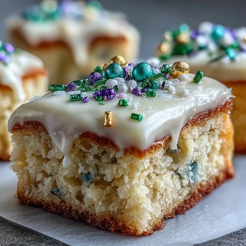 King Cake Sugar Bars