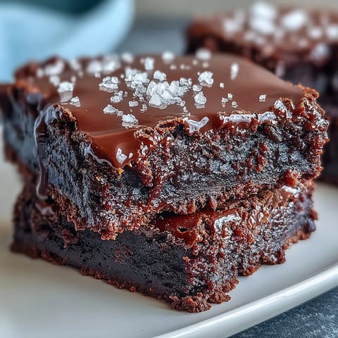 Brownies fudgy levain sel