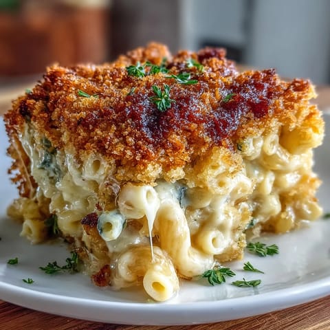 2. Soul Food Baked Mac and Cheese with Crunchy Top - Comforting casserole with three cheeses and a smoky, crunchy panko crust.  
