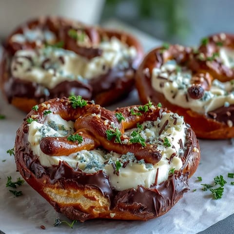 Bouchées de bretzels trèfle de la Saint-Patrick au chocolat blanc, décorées de sucre vert et disposées en forme de trèfle festif.