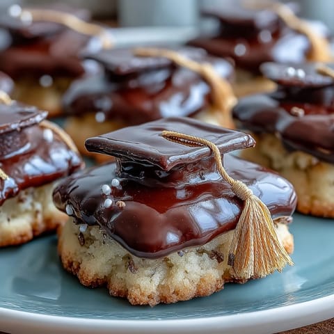 Cookies de toque de graduation faciles avec glaçage royal - délices festifs pour célébrer la réussite académique.  