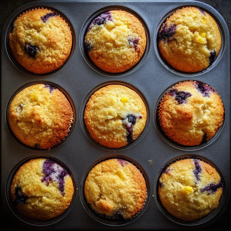 Une boîte de muffins avec des fruits frais.