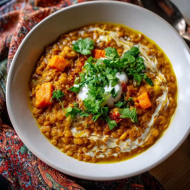 Une assiette de soupe contenant des légumes et des légumes verts.