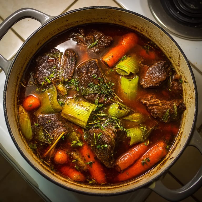 Un bol de bouillon avec des légumes et des carottes.