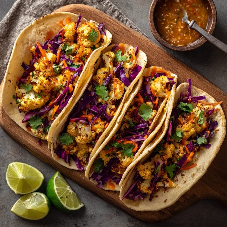 Quatre tortillas de coleslaw sur un plateau.
