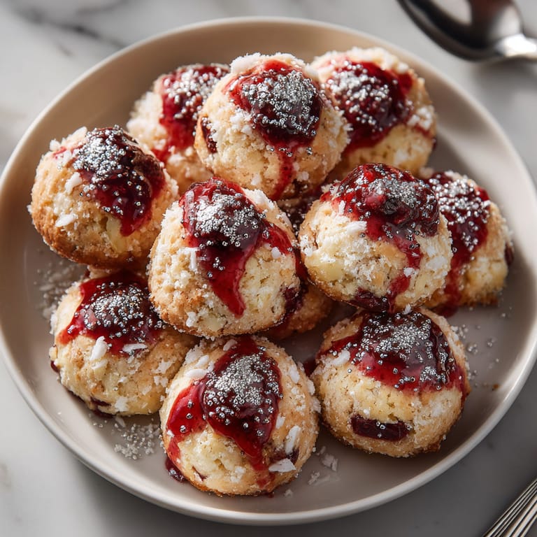 A plate of pastries with berries on top.