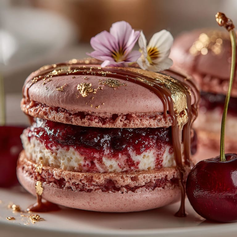 A dessert with a gold leaf on top.