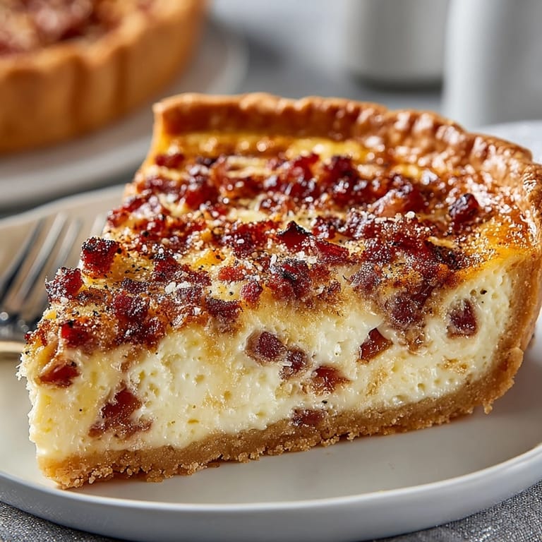 Préparation facile : une Light Lorraine Quiche fraîche, idéale pour un déjeuner léger.