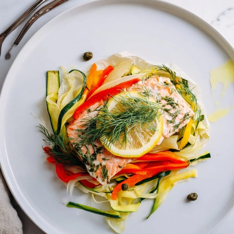 Saumon en papillote au four : un dîner sain, savoureux et joliment présenté dans du parchemin.