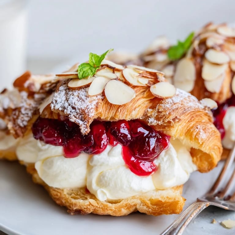 Délice de gâteau cerise croissant festif, régal parfait pour les célébrations.
