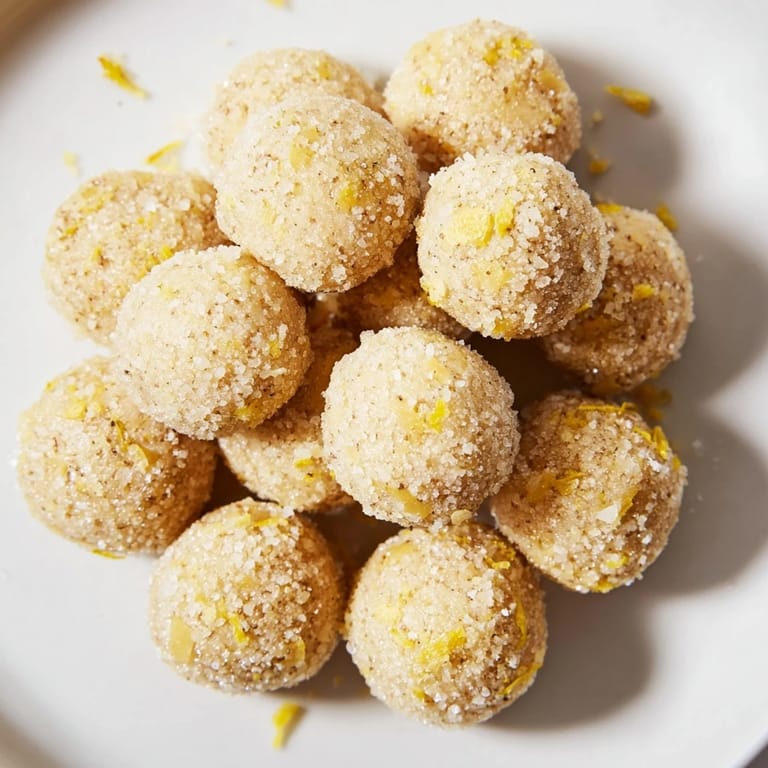Truffes crémeuses au citron, avec une douce finition croquante et une belle éclat.