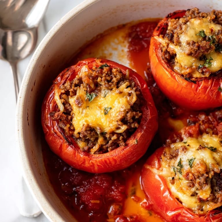Savoureuse casserole de tomates, zeste et viande, parfaite pour un dîner en famille.