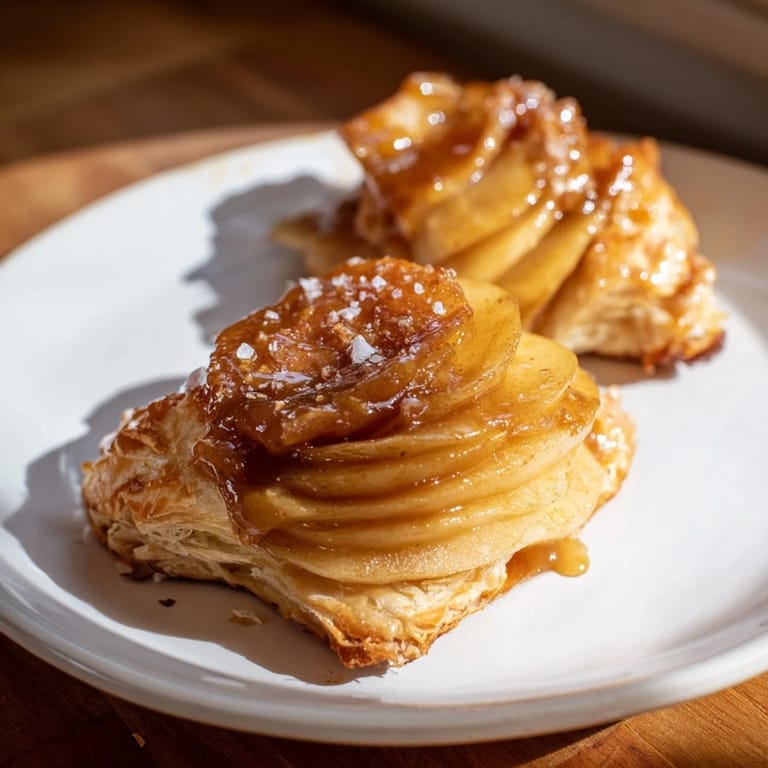 Warm, flaky pastry tops a Quick Apple & Cinnamon Tarte Tatin, a sweet, French-inspired apple dessert.