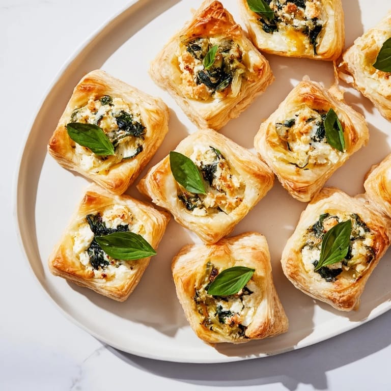 Close-up of baked Lucky Clover St. Patricks Day Bites, showing their perfect golden-brown pastry shapes.