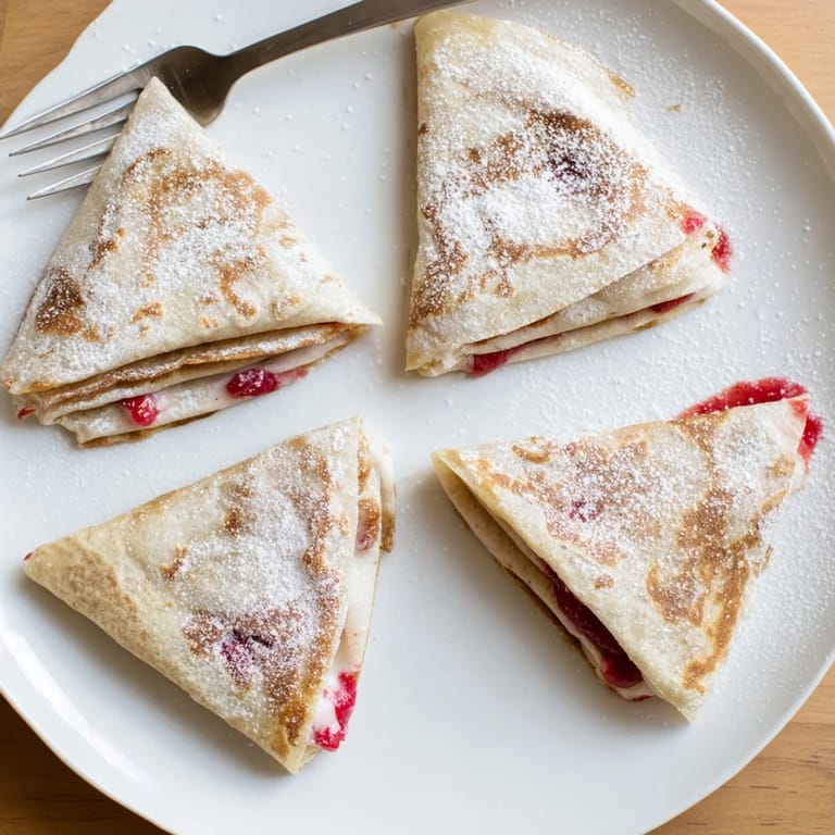 Close-up of fresh Snow Angel Tortilla Wraps, jam visible, ideal for a quick, sweet snack.