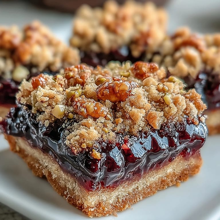 Suggestion de service : ces bars noix de pistache aux mûres accompagnés d'un nuage de crème fouettée pour un dessert festif.
