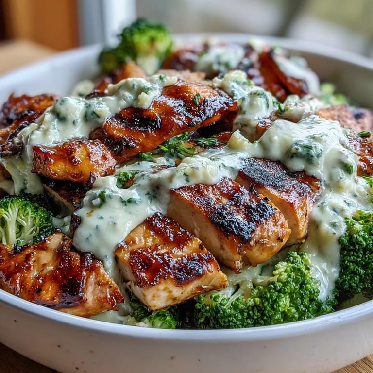 Poulet grillé et brocoli dans une sauce à l'ail et parmesan, repas keto savoureux pour dîner rapide.