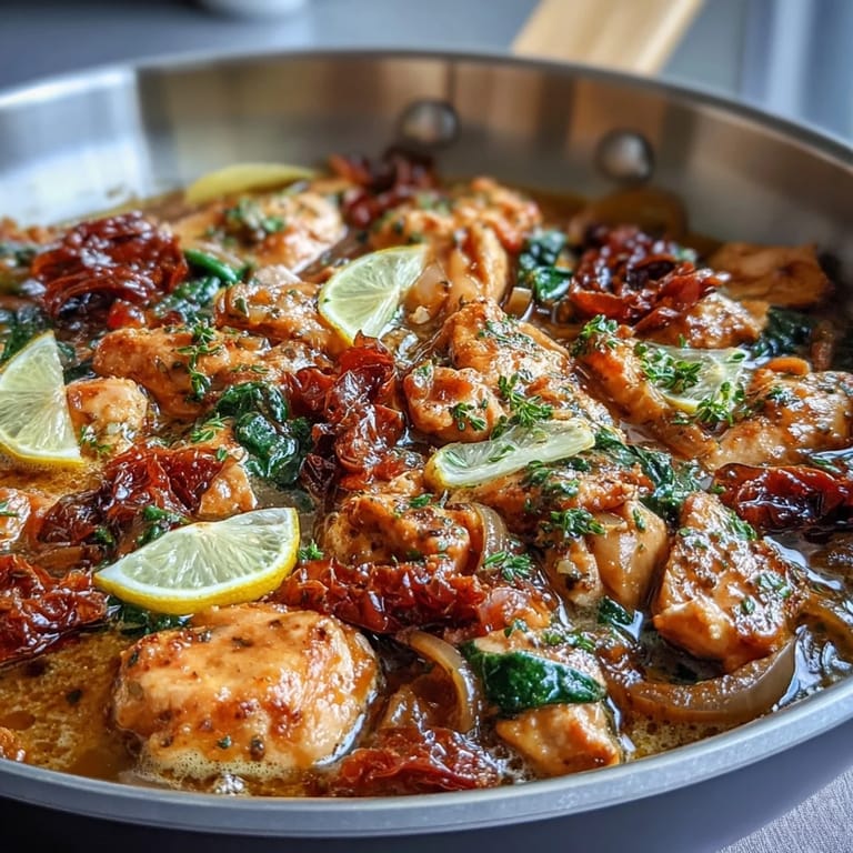 Plat complet au poulet et épinards avec orzo, citron frais et épinards fondants, une recette méditerranéenne simple et gourmande.