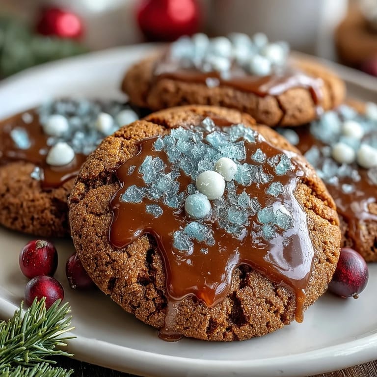 Bouchées de pain d'épices GingerBrave avec glaçage rouge et blanc, décorées façon personnage Cookie Run Kingdom.