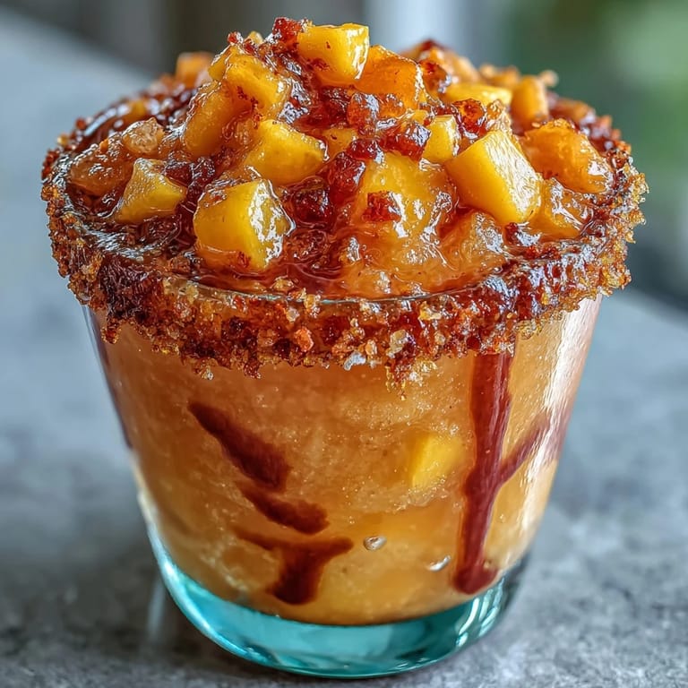 Mangonada festive : dessert glacé maison à la mangue, au piment et à la lime, prêt en 15 minutes.