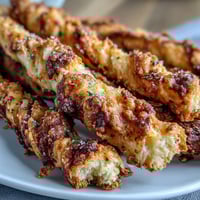 Bâtonnets de fromage croustillants au cheddar et parmesan avec une touche de cayenne, parfaits pour les fêtes ou comme en-cas salé.